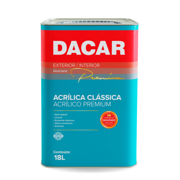 Tinta Acrílica Dacar Clássica Premium Fosco - 18 L